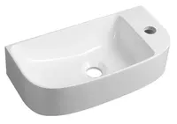 Sapho - Umývadielko 44x22 cm, bez prepadu, otvor na batériu vpravo, biela AG440