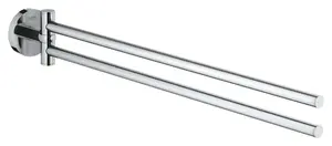 Grohe QuickFix Start - Dvojitý držiak uterákov, dĺžka 44 cm, chróm 41183000