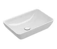 Villeroy & Boch Venticello - Umyvadlo 55x36 cm, s přepadem, bez otvoru pro baterii, CeramicPlus, alpská bílá 411355R1