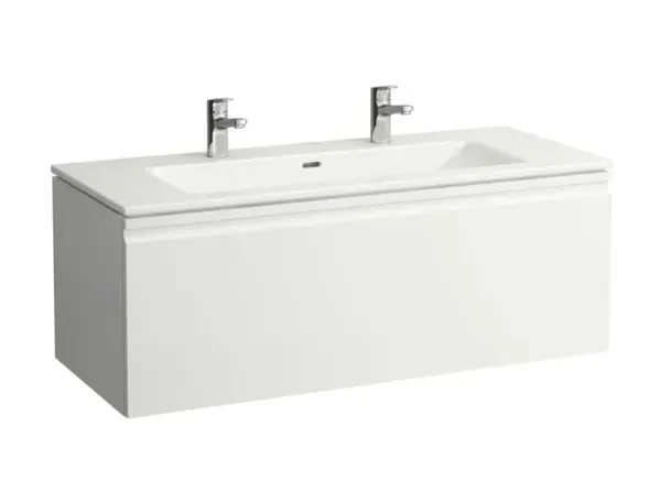 Laufen Pro S - Skrinka s dvojumývadlom, 120x53x50 cm, 1 zásuvka, matná biela H8609674631071