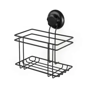 Compactor Bestlock - Polička drôtená 18x13x20 cm, čierna RAN9776
