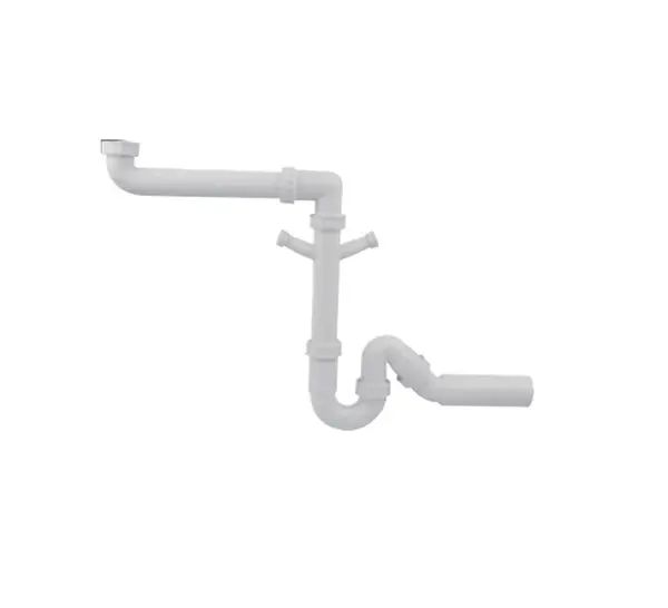 Blanco - Dřezový sifon, prostorově úsporný, 2 přípojky, plast 137287