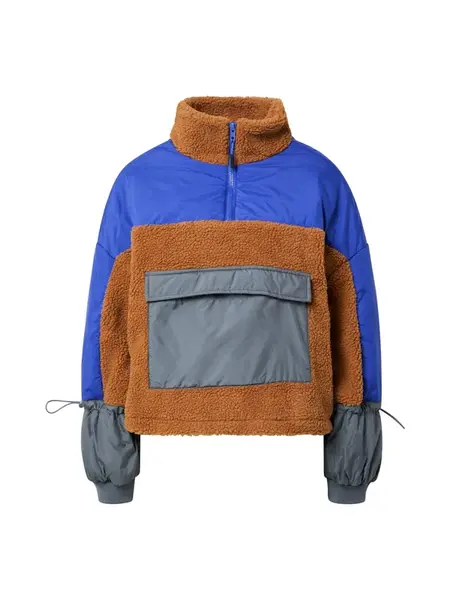 Urban Classics Prechodná bunda  neónovo modrá / karamelová / tmavosivá