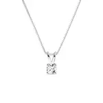 Náhrdelník s diamantem bílé zlato KLENOTA