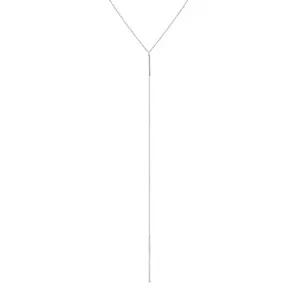 Náhrdelník s visacím řetízkem v bílém zlatě KLENOTA