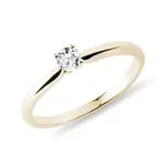 Prstýnek ze žlutého zlata s diamantem KLENOTA