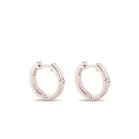 Zlaté kruhové náušnice s diamantem KLENOTA