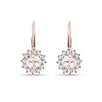 Morganitové náušnice z růžového zlata s brilianty KLENOTA