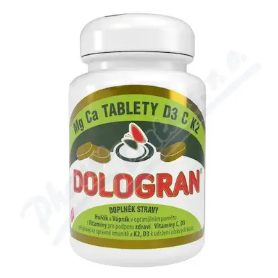 DOLOGRAN tablety Mg Ca D3 C K2 tb.60 (90g)