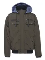 KOROSHI Zimná bunda  modrá / kaki / čierna