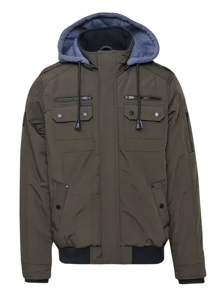 KOROSHI Zimná bunda  modrá / kaki / čierna