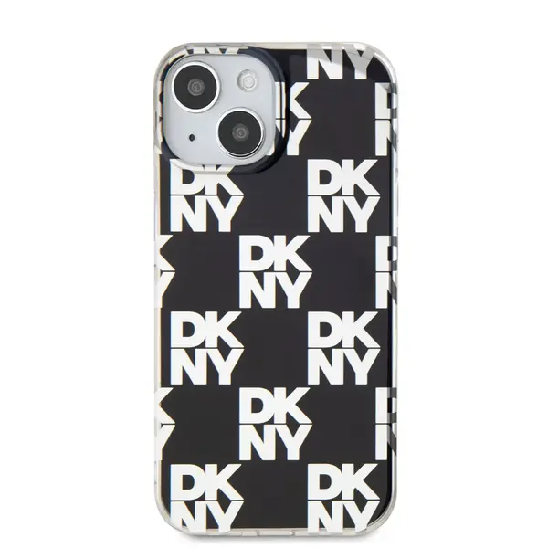 Zadní kryt KNY PC/TPU Checkered Pattern pro Apple iPhone 15, černá