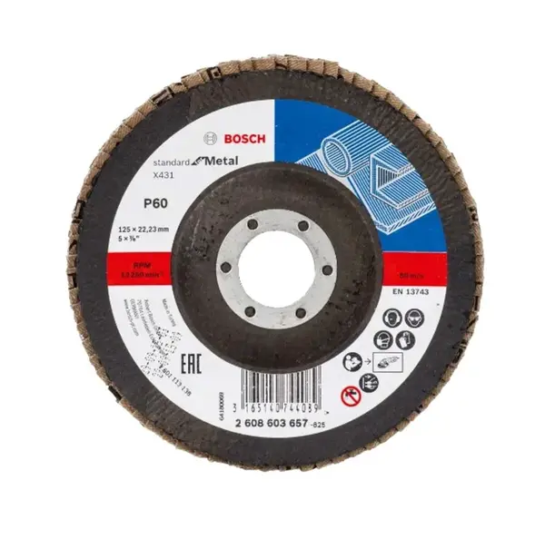 Bosch Príslušenstvo - Lamelový brúsny kotúč, P60, priemer 125 mm 2608603657