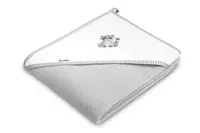 SENSILLO Dětská froté osuška s kapucí 100x100 cm - Jezevec šedý