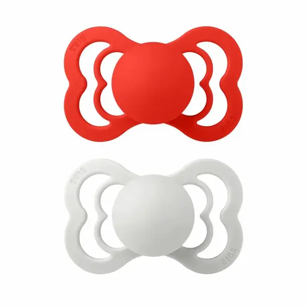 BIBS Supreme symetrické cumlíky z prírodného kaučuku 2ks - veľkosť 1 - Candy Apple / Haze