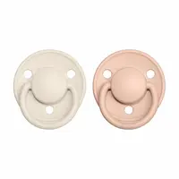BIBS De Lux cumlíky zo silikónu 2ks - one size - Ivory / Blush