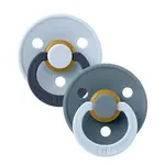 BIBS STUDIO Colour Fusion cumlíky z prírodného kaučuku 2ks – veľkosť 1 - Baby Blue Petrol mix