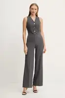 Overal Morgan šedá barva, s výstřihem do v, PAMIL.F