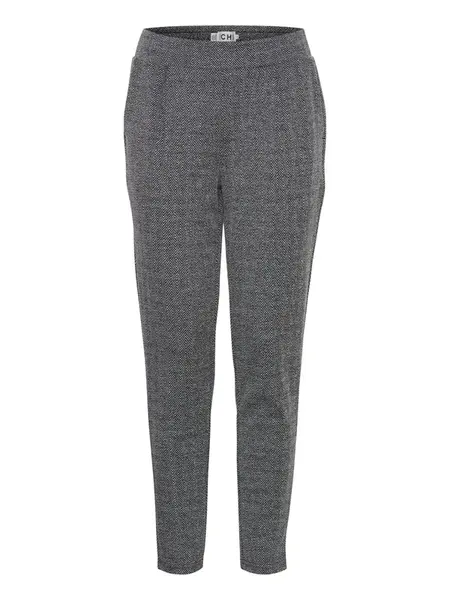 ICHI Plisované nohavice 'IHKate'  kamenná / čierna / biela