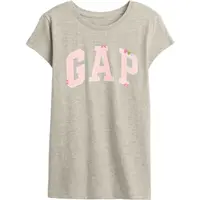GAP V-AUG SS VAL GR Dívčí tričko, šedá, velikost