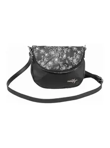 Meatfly kabelka Shea Blossom Black | Černá | Objem 1,5 L