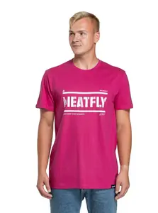 Meatfly pánské tričko Rele Magenta | Růžová | Velikost XS | 100% bavlna