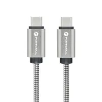 Forcell F-Energy kabel USB-C - USB-C, QC4.0, PD, 3A, 66W, 2 m, stříbrný
