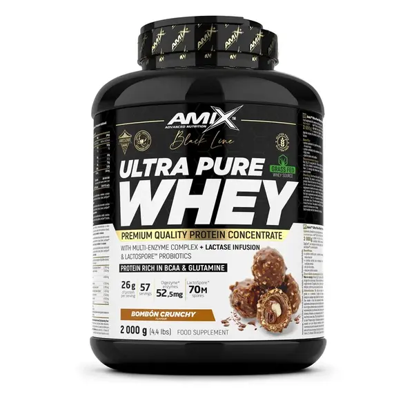 AMIX Black Line Ultra Pure Whey Protein, 2000g, Bombon Crunchy