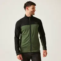 Pánská fleecová mikina regatta highton v černá/zelená m