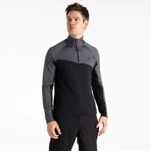 Pánská funkční mikina dare2b dignify iii šedá/černá xxl