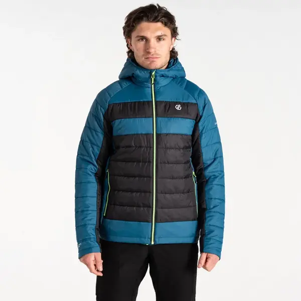 Pánská prošívaná bunda dare2b touring ii černá/modrá m