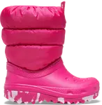 Dětské zimní boty crocs classic neo puff růžová 33-34