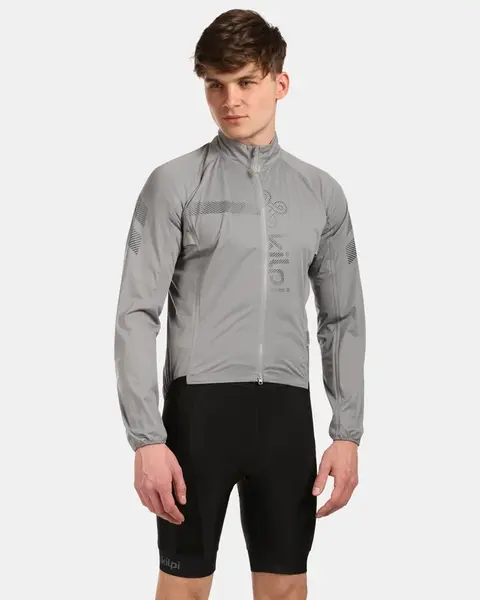 Pánská cyklistická bunda kilpi rainar-m světle šedá m