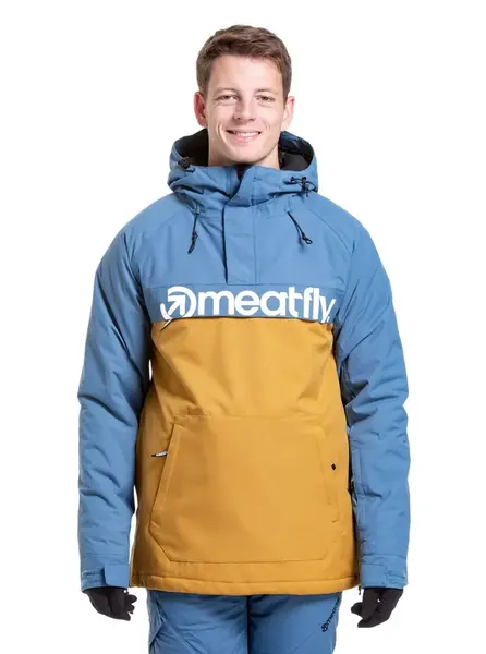 Meatfly pánská SNB & SKI bunda Slinger Wood/Slate Blue | Hnědá | Velikost XL