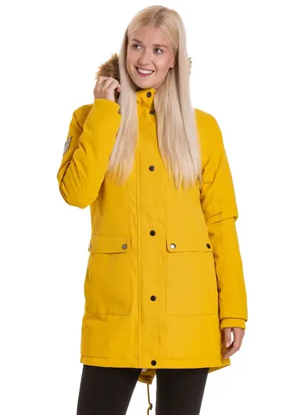 Meatfly dámská zimní bunda Amber Parka Curry Lemon | Žlutá | Velikost XS