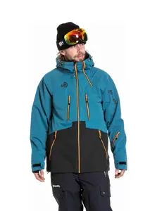 Meatfly pánská SNB & SKI bunda Cronos Black / Deep Ocean | Černá | Velikost L