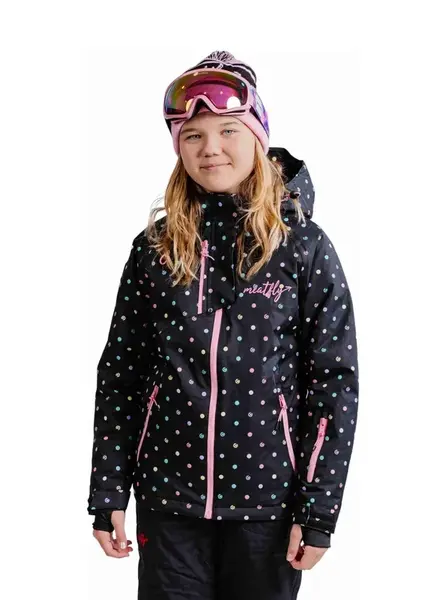 Meatfly dětská SNB & SKI bunda Deliah Dusty Color Dots | Puntíky | Velikost 158 (12y)