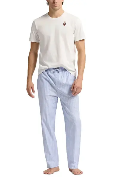 Bavlněné pyžamo Polo Ralph Lauren modrá barva, 714931645