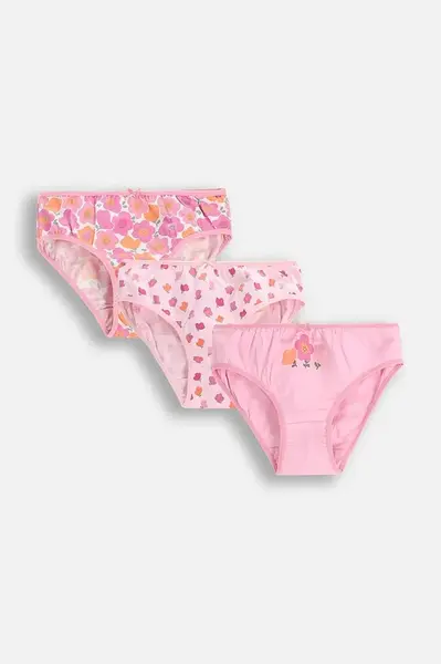 Dětské kalhotky Coccodrillo 3-pack růžová barva, PANTS