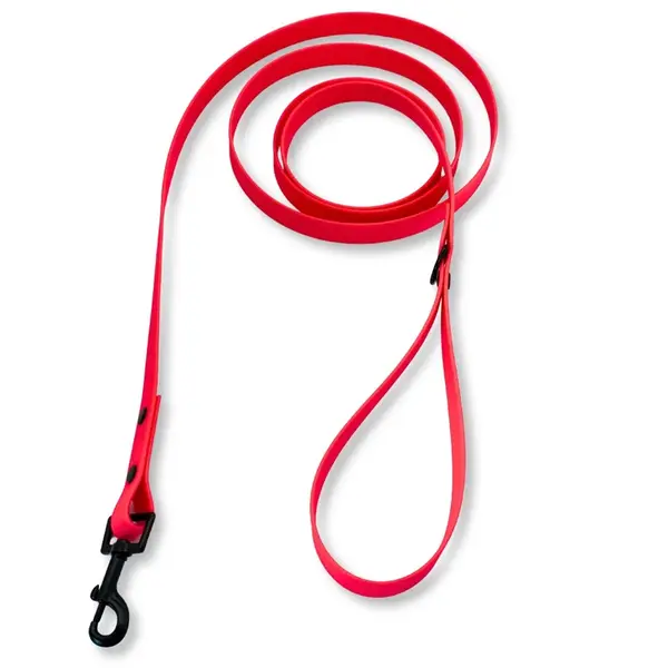 PafDog Voděodolné gumové vodítko s poutkem na ruku, neonově růžové PAF-290