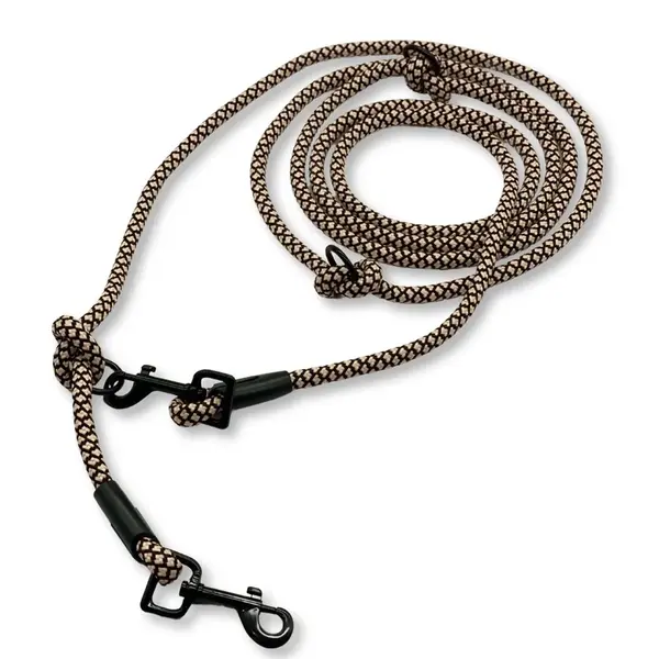 PafDog Přepínací nastavitelné vodítko 8mm, béžovo-černé extra pevné PAF-540