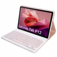 Pouzdro s Bluetooth klávesnicí pro Lenovo Tab P12 (TB-370), růžové
