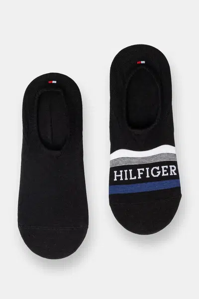 Ponožky Tommy Hilfiger 2-pack pánské, černá barva, 701232938