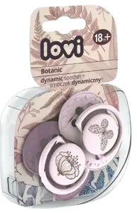 LOVI Dudlík silikonový dynamický Botanic 18m+ 2 ks