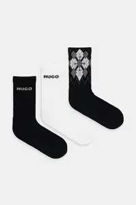 HUGO  Ponožky  3P QS RIB ARGYLE CC 3-pack
