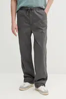 Bavlněné kalhoty Alpha Industries Basic Cotton Pants pánské, šedá barva, jednoduché, 156214