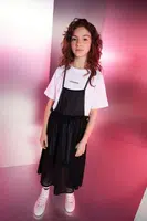 Dívčí šaty Patrizia Pepe K103 černá barva, midi, 7A0552