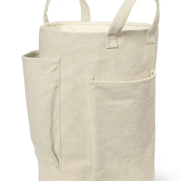Úložný koš ferm LIVING Pocket Storage Bag béžová barva