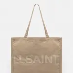 Bavlněná taška AllSaints LARGE béžová barva, M170XC