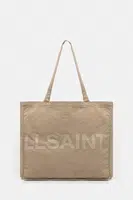 Bavlněná taška AllSaints LARGE béžová barva, M170XC